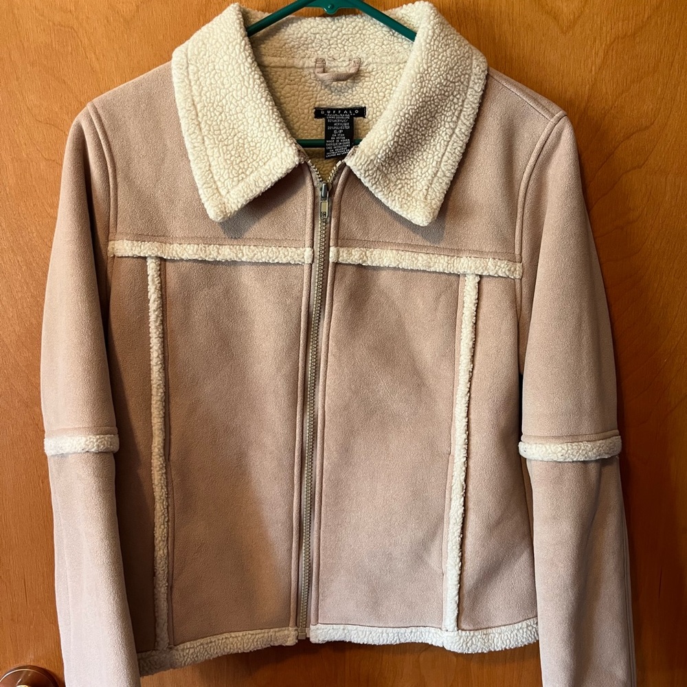 Suede women’s coat size S/P. Gently worn.